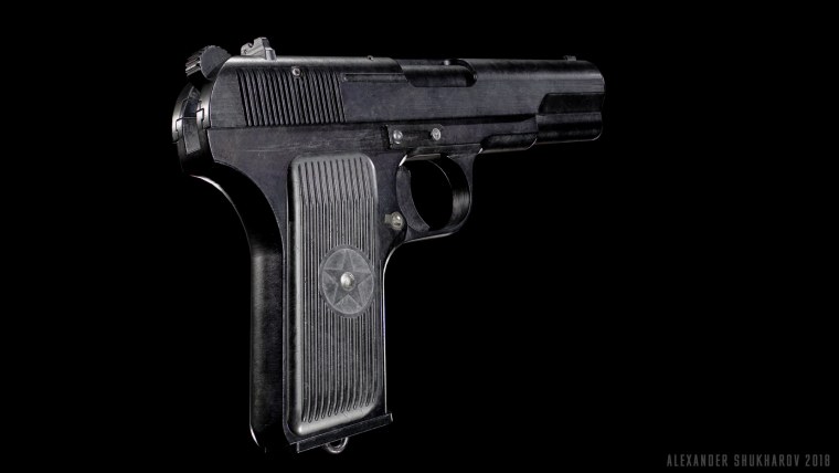 Пистолет Токарева ТТ 3d модель