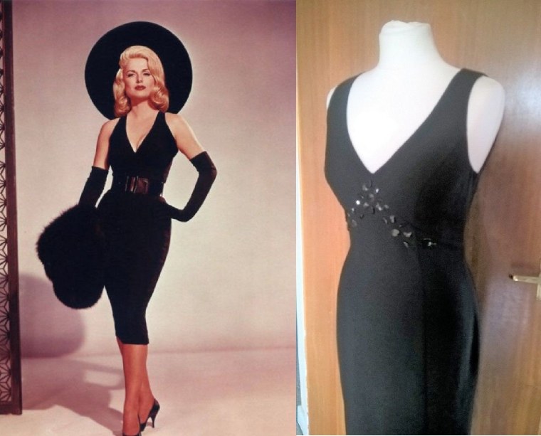 Открытка маленькое черное платье