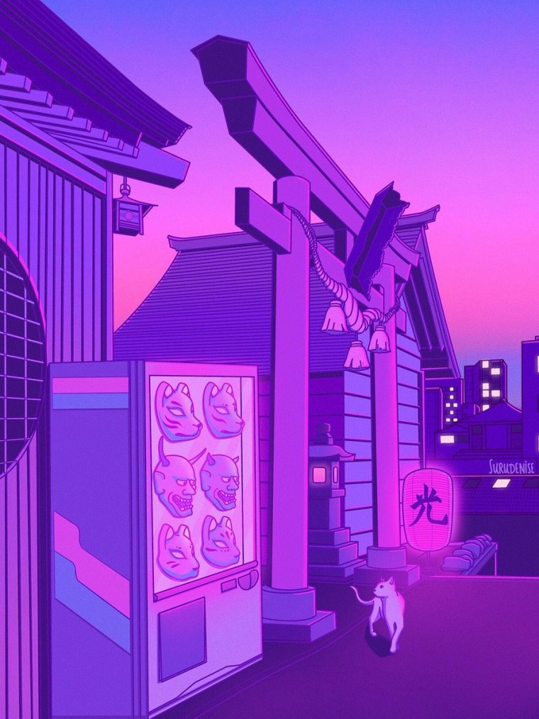 Ретро аниме фон