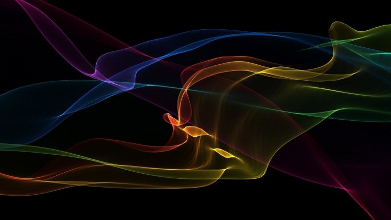 Цветные линии на черном фоне