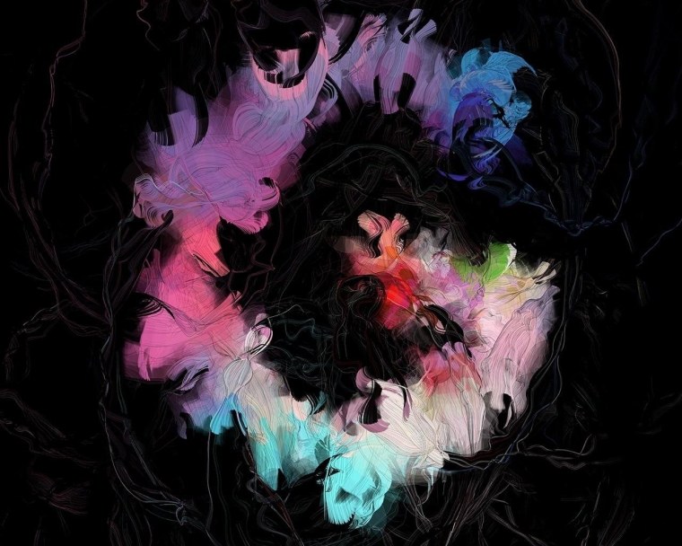 Краски на черном фоне