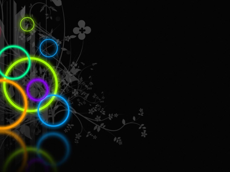 Цветные круги на черном фоне
