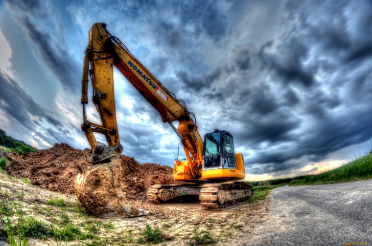 Картина экскаватор