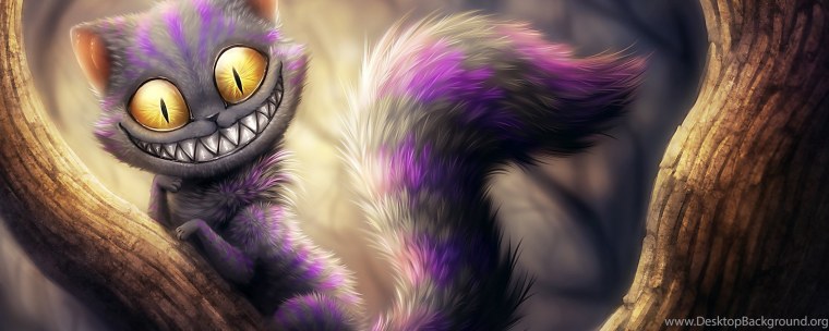 Алиса в стране чудес фон Чеширский кот