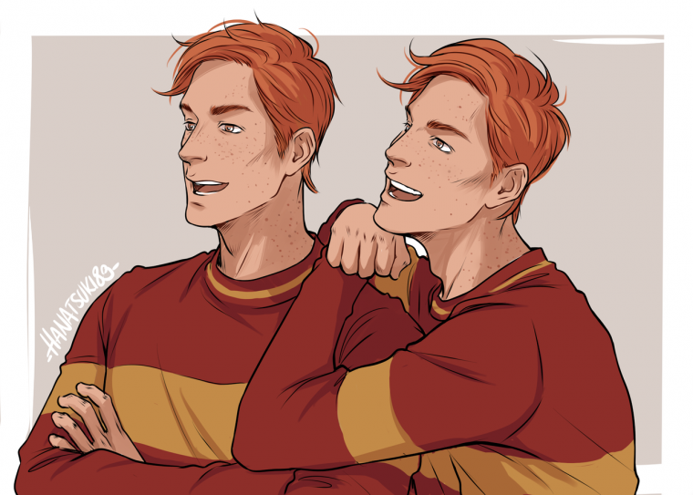 Братья Уизли Фред и Джордж арты