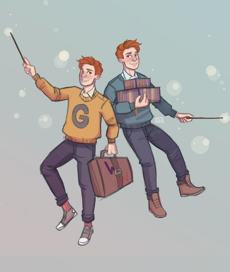 Гарри Поттер Близнецы Уизли арт