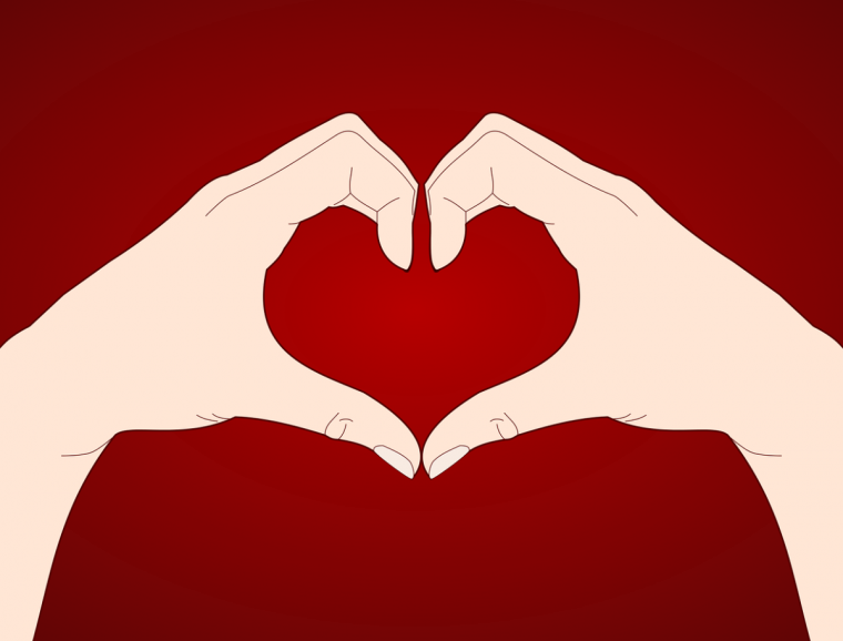 Сердечко из пальцев аниме