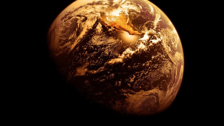 Планета земля на темном фоне