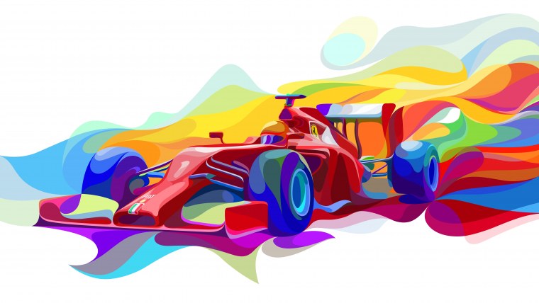 Гоночная машина арт