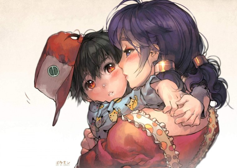 Аниме мать и ребенок