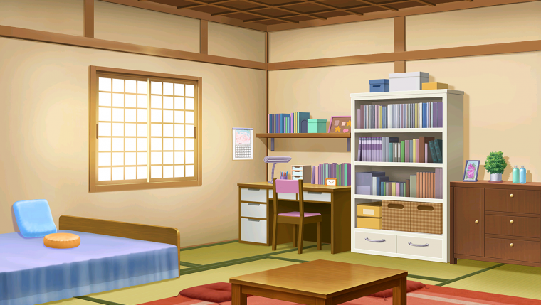 Аниме комната вечером