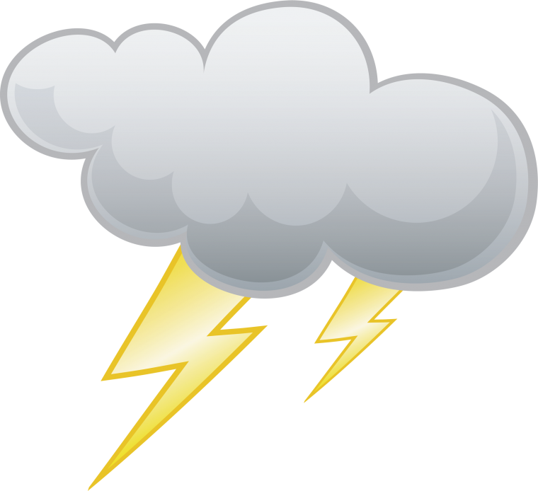 Молния на прозрачном фоне