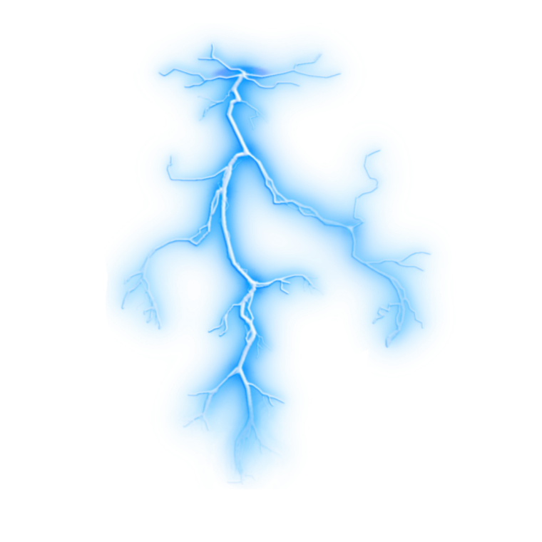 Молния без фона