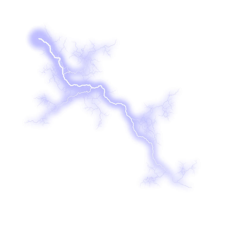 Молния на прозрачном фоне