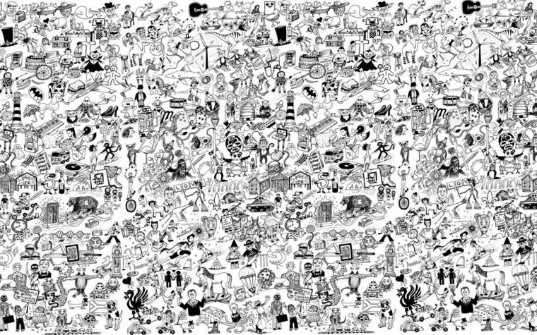 Чёрно белая обложка для тетради