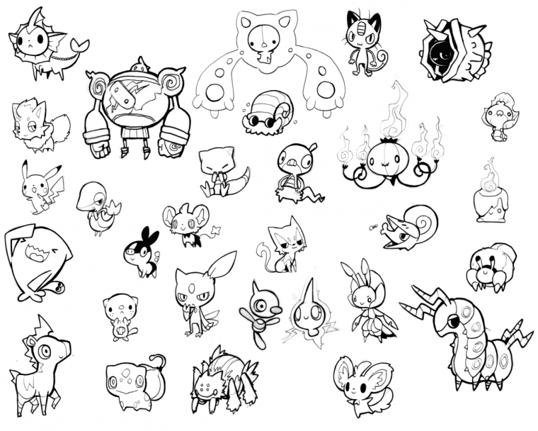 Много мини раскрасок на одном листе