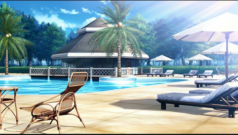 Аниме пляж кафе