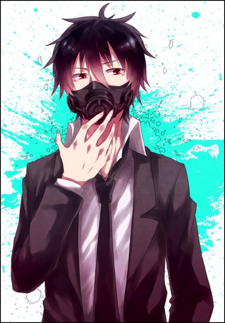 Аниме парень в наушниках