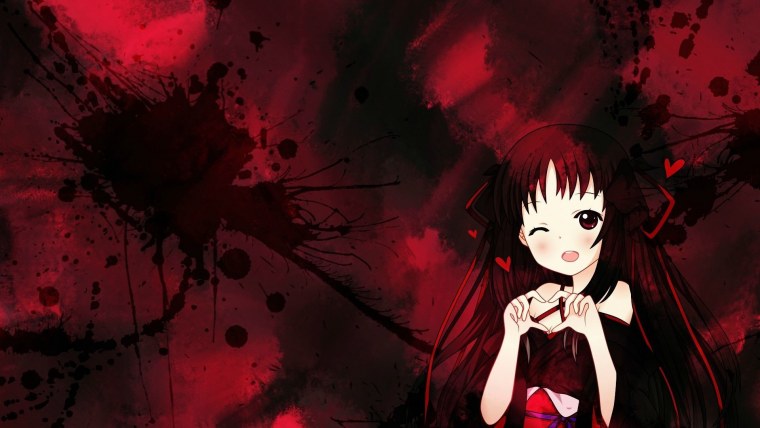 Аниме на черном фоне для рабочего стола