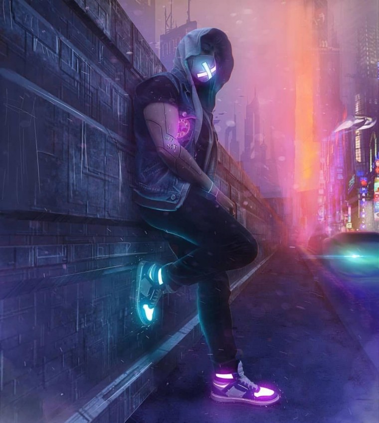 Cyberpunk 2077 Neon маска