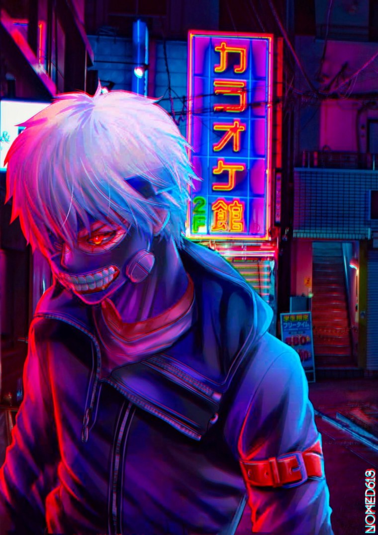 Аниме парень с цветными волосами