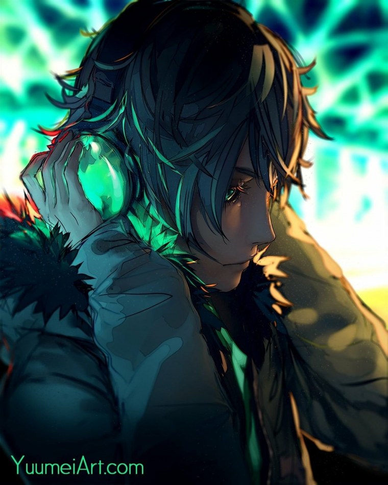 Синие аниме авы для парней