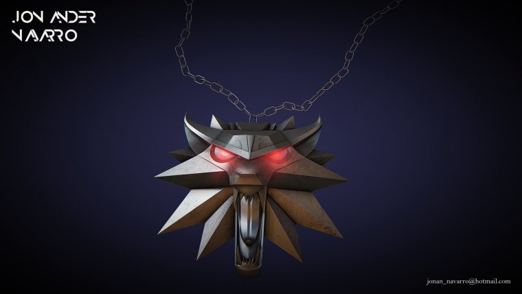 Медальон Ведьмака 3д модель