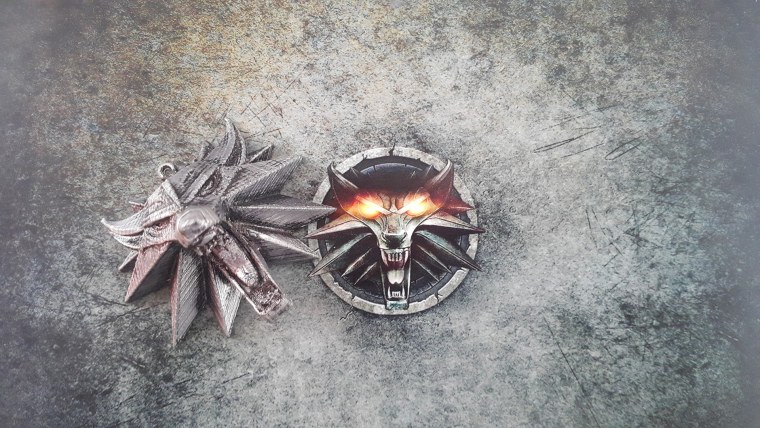 Ведьмак Дикая охота медальон