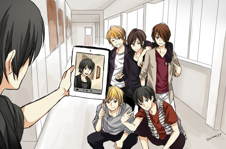 Аниме группа друзей