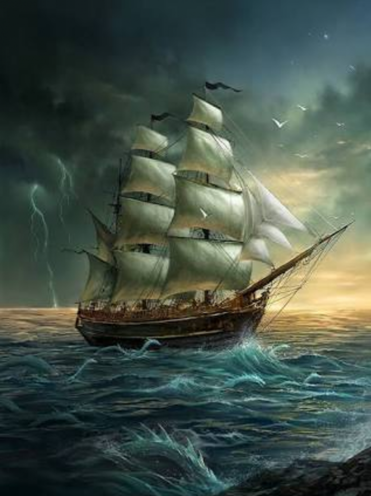 Корабль в море