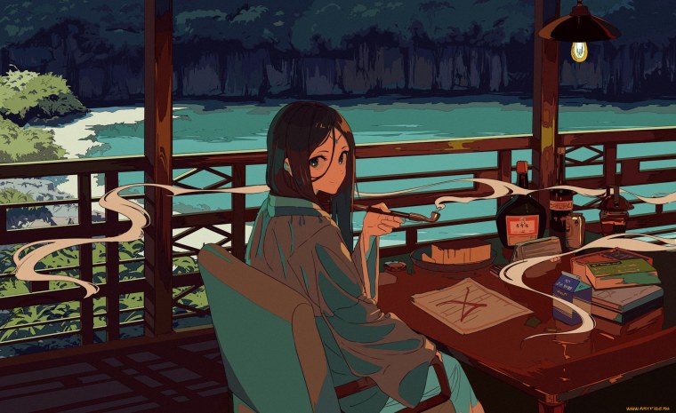 Аниме комната с ПК