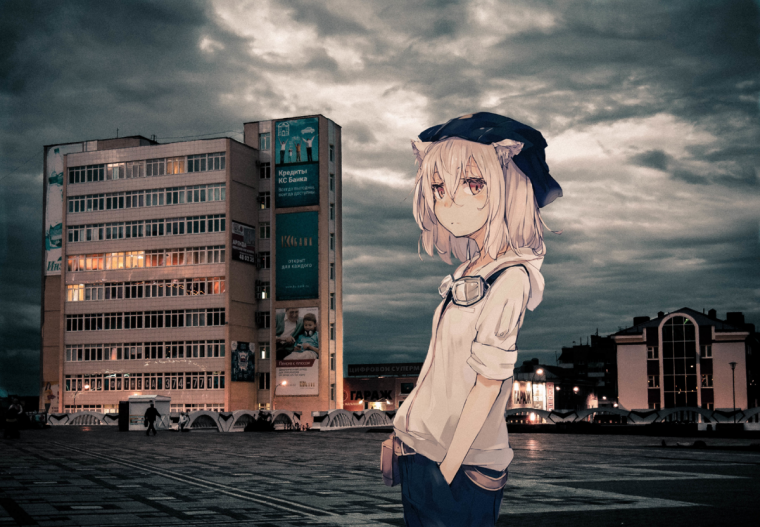 Тянка в городе