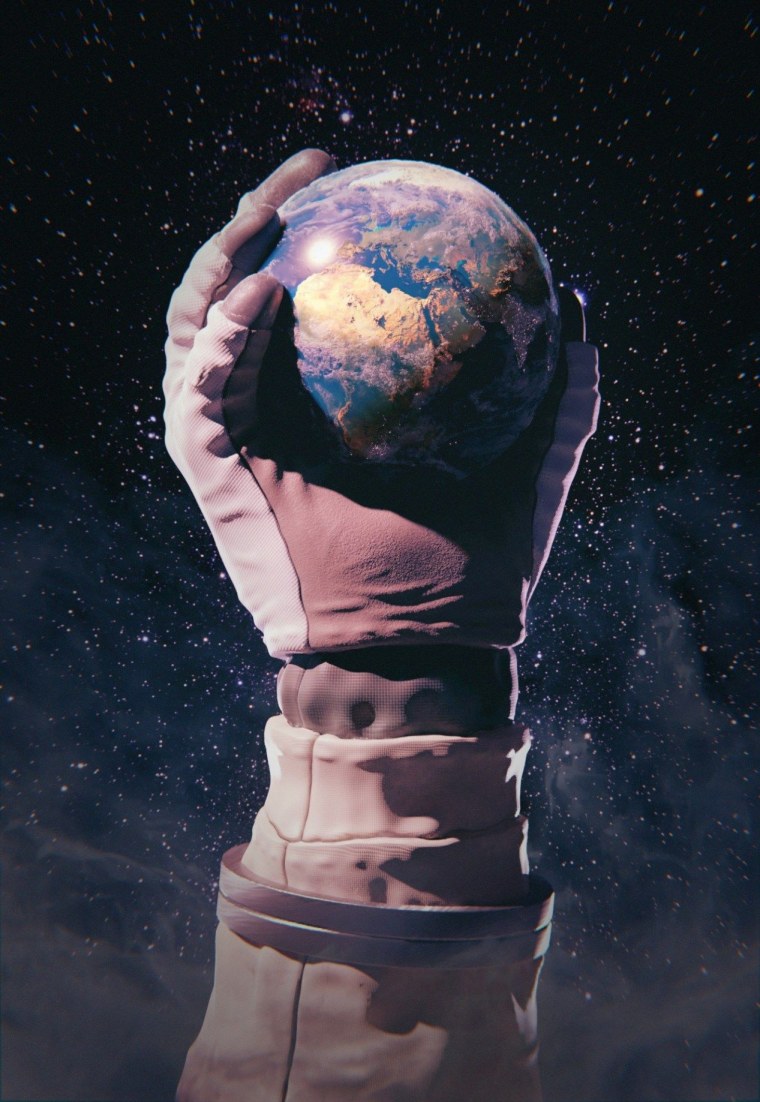 Космонавт в космосе арт