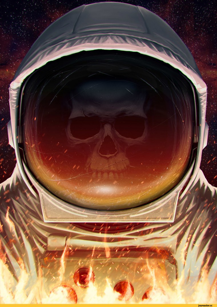 Космонавт в космосе