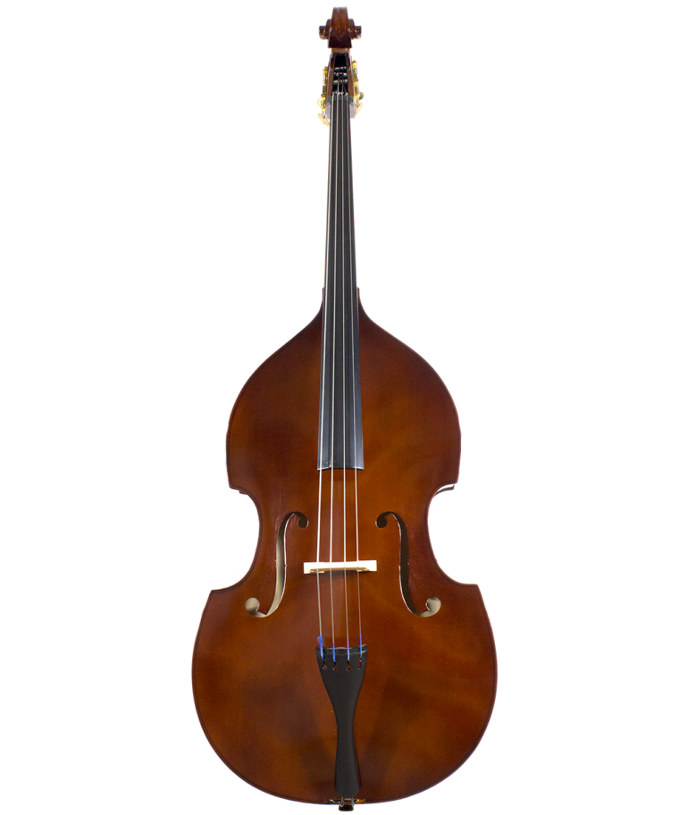 Контрабас на белом фоне