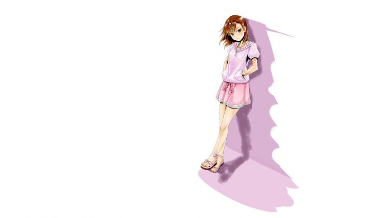 Аниме девочка на белом фоне