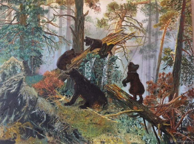 Картина Шишкина утро в Сосновом Бору