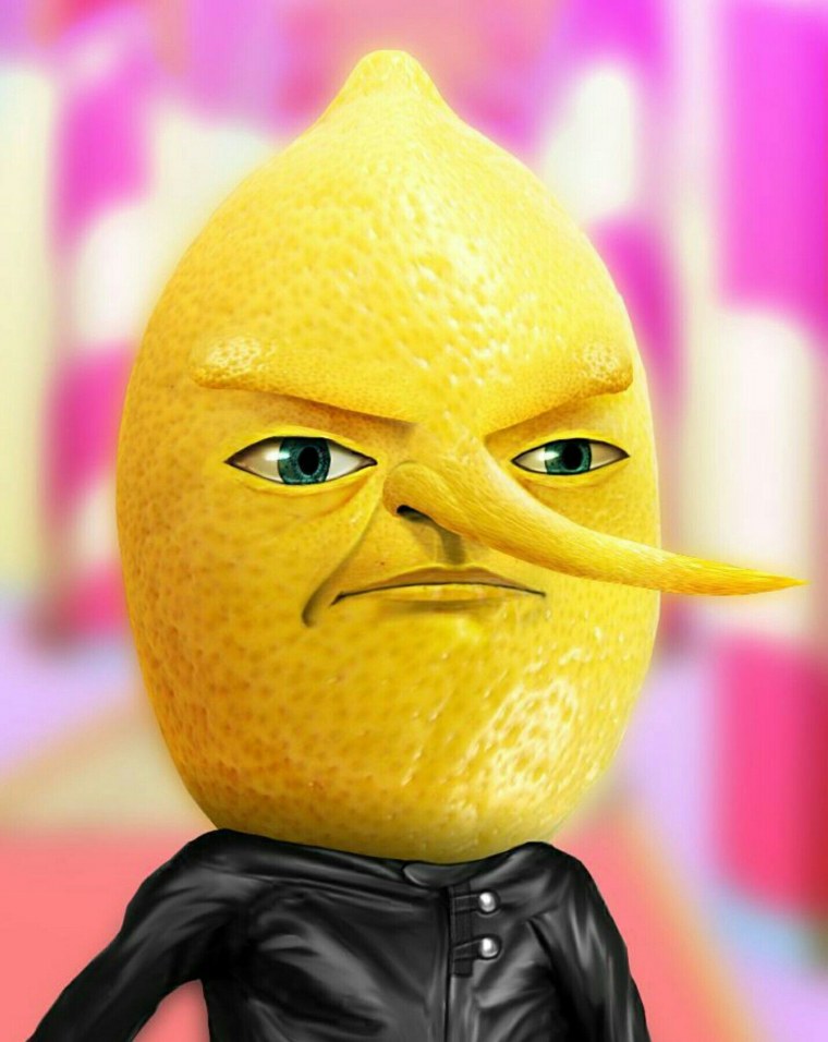 Лимон на черном фоне