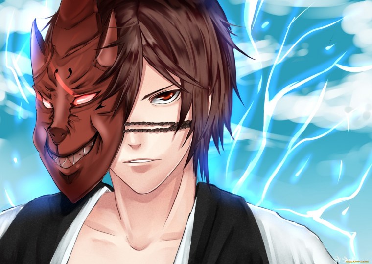 Парень в маске арт