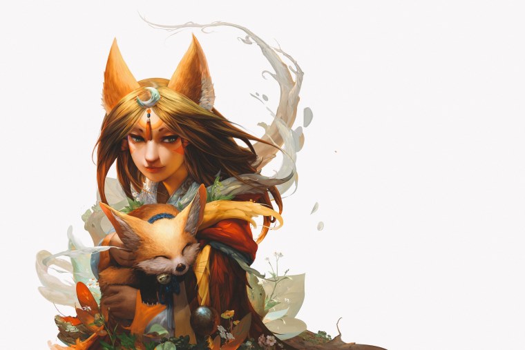 Девушка лиса фэнтези