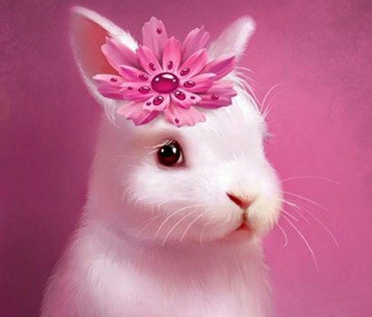 Зайчик в цветах