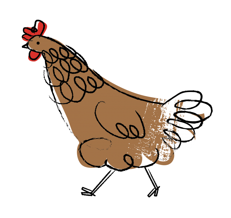Курица мультяшная