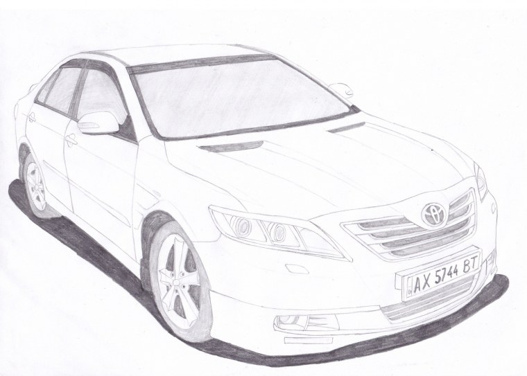 Камри 40 рисунок спереди