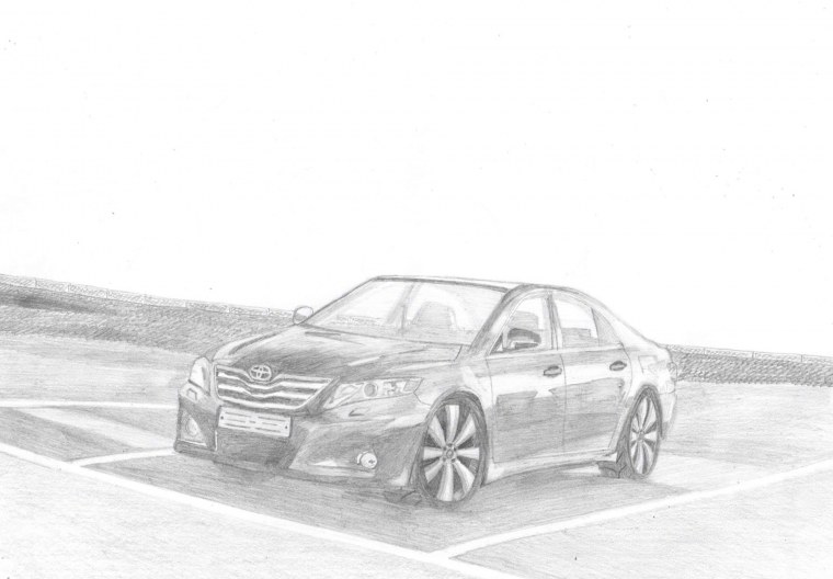 Toyota Camry 3.5 карандашом