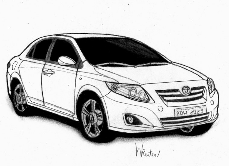 Тойота Камри 3.5 рисунок