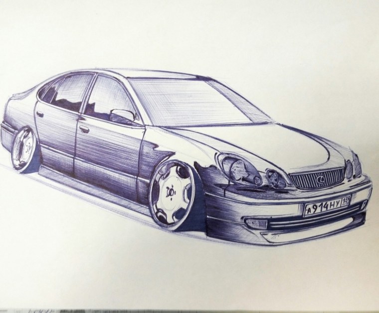 Раскраска Лексус gs300