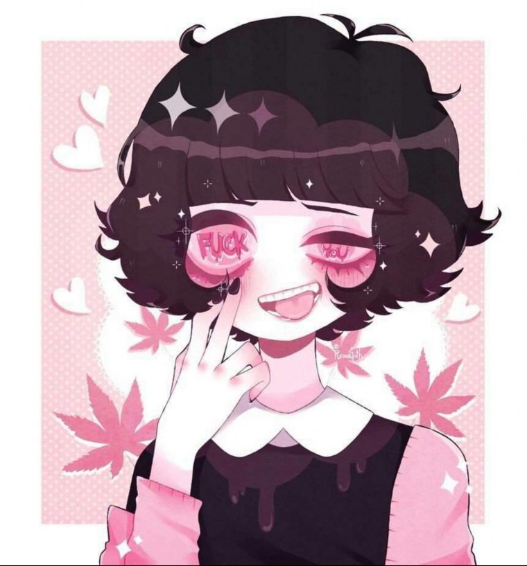 Аниме девочка с бежевыми волосами