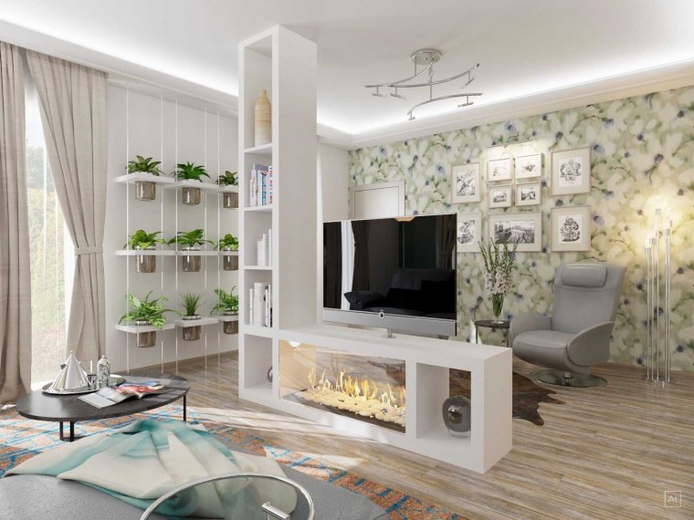 Стеллаж для зонирования комнаты