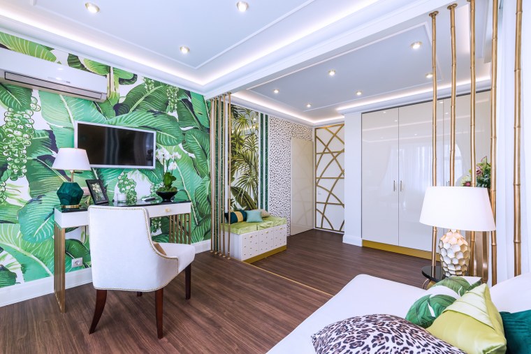 Зонирование комнаты обоями