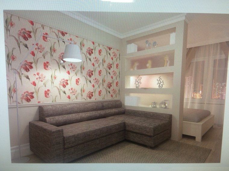 Перегородки в однокомнатной квартире зонирование